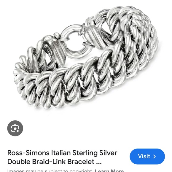 ISO!!!!! Ross-Simons Italian Sterling Silver Double Braid-Link Bracelet - Picture 1 of 1